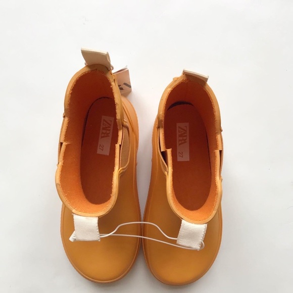 ZARA NWT yellow ankle rain boots size 27(10.5 toddler) - Picture 3 of 7
